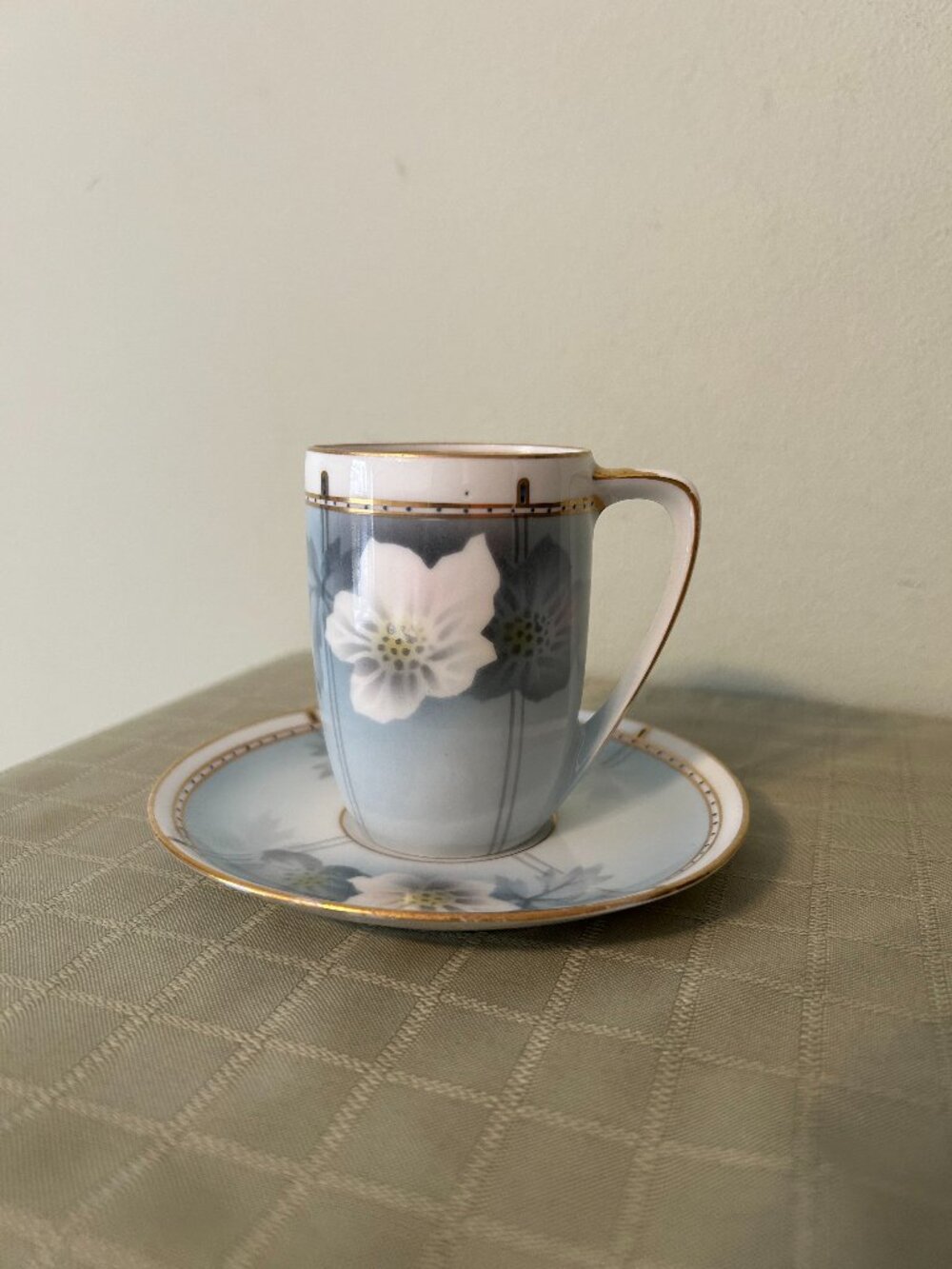 Antique RS Germany (Reinhold Schlegelmilch) Floral Demitasse Matching Saucer